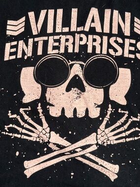 XL Pro Wrestling Tees Villain Enterprises Bullet Club Black Graphic Shirt